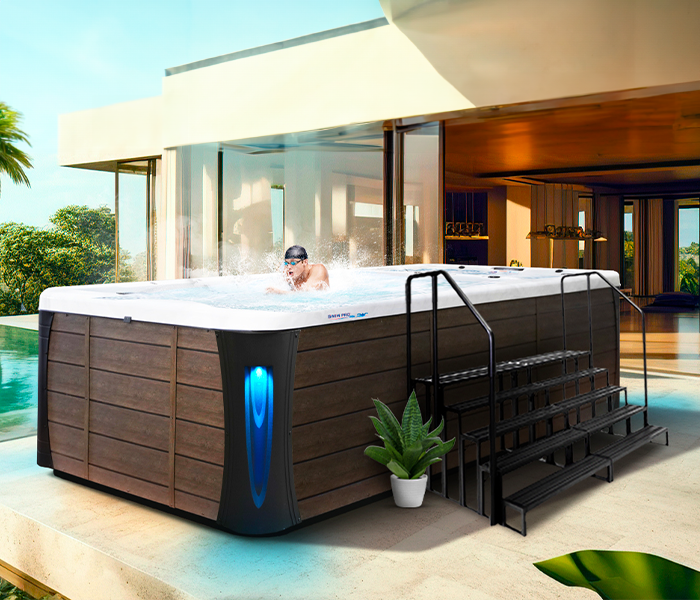 Calspas hot tub being used in a family setting - Port Orange